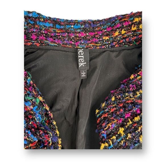 Berek Neiman Marcus Tweed Ruffle Harmony Jacket Size Large - Picture 5 of 5